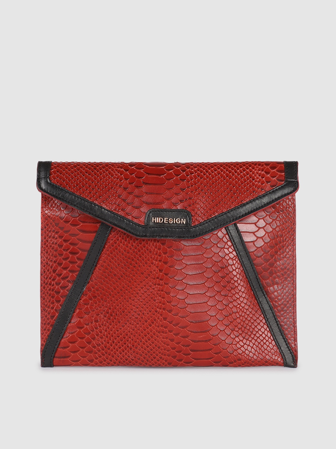 

Hidesign Red Textured Envelope Clutch