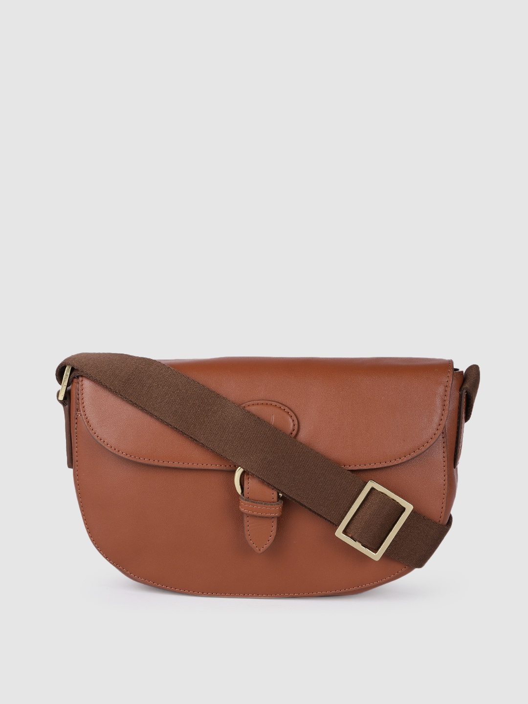 

Hidesign Tan Leather Half Moon Sling Bag