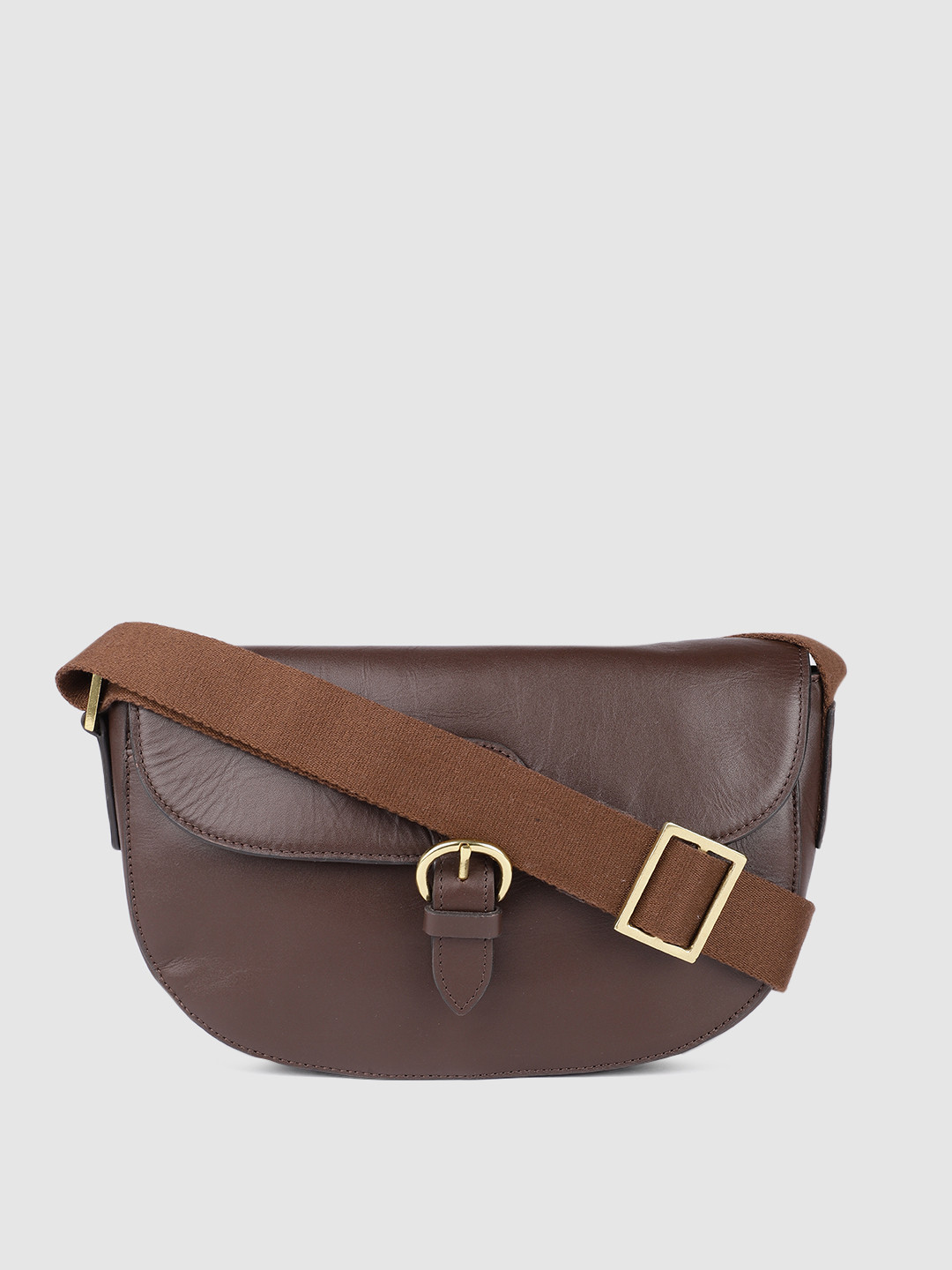 

Hidesign Women Brown Leather Solid Sling Bag