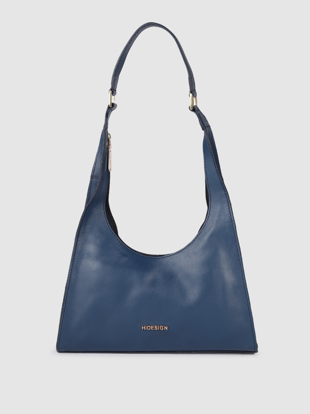 

Hidesign Women Navy Blue Leather Solid Satchel