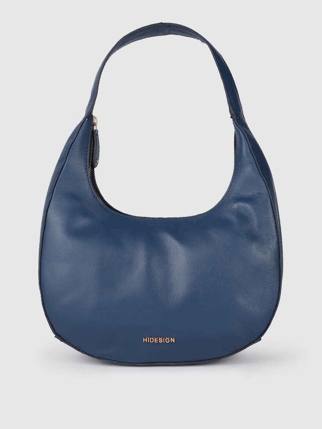 

Hidesign Women Blue Solid Leather Hobo Bag