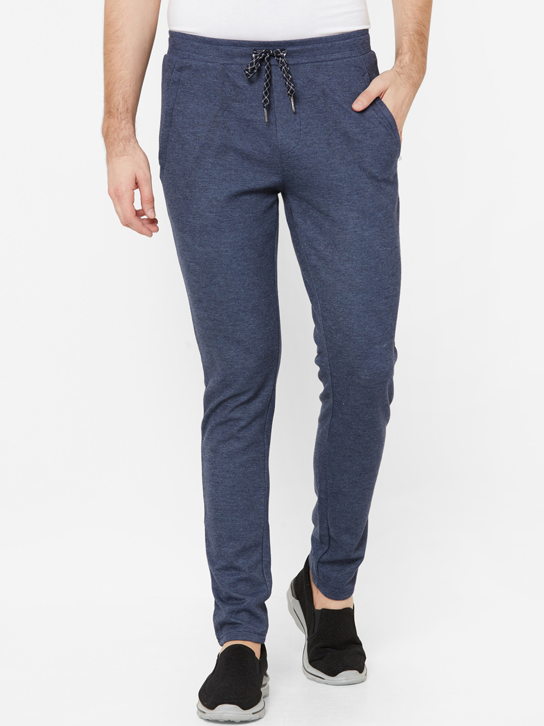 

Sweet Dreams Men Navy Blue Solid Cotton Track Pants