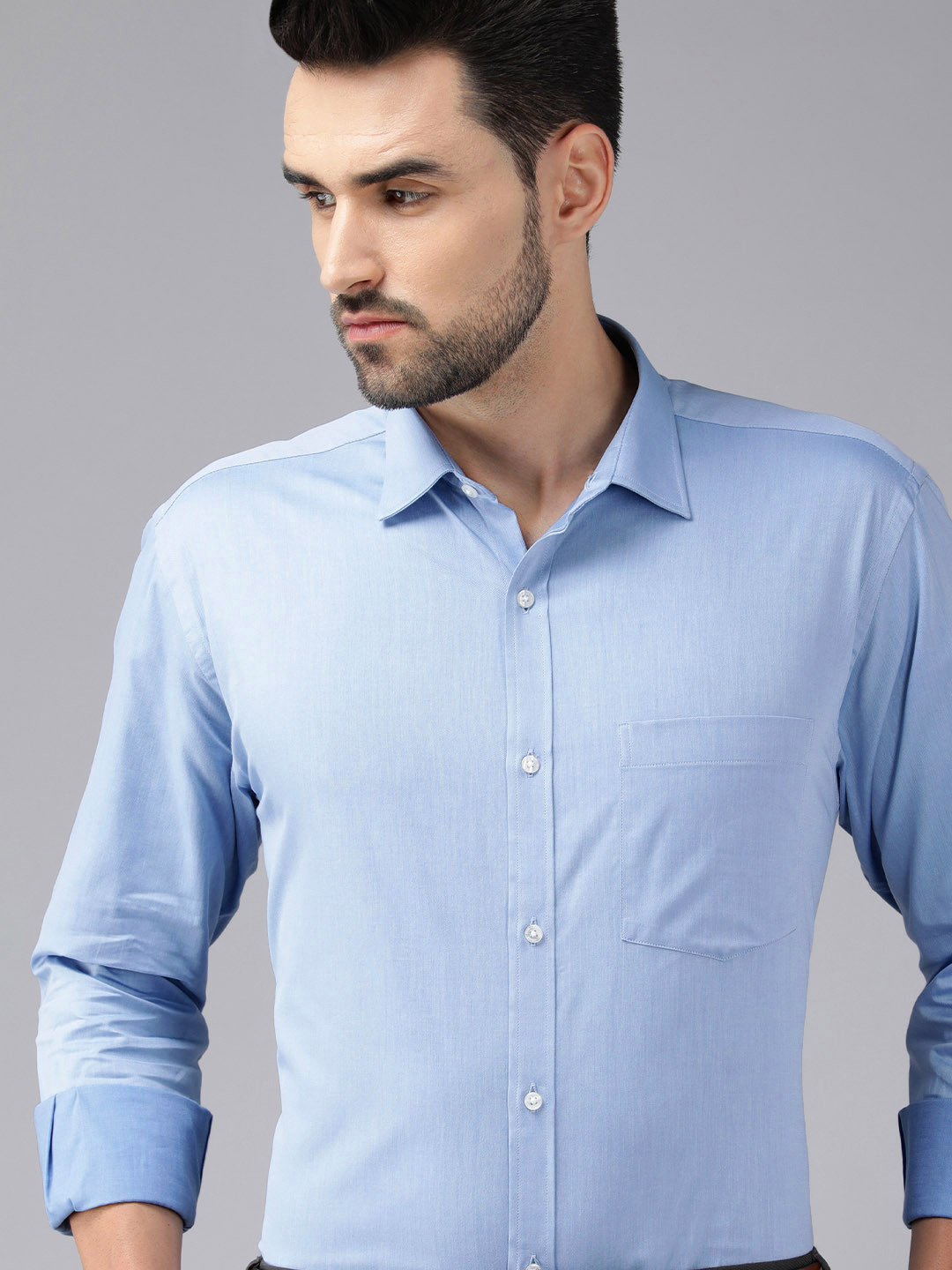 

Park Avenue Men Blue Slim Fit Pure Cotton Formal Shirt