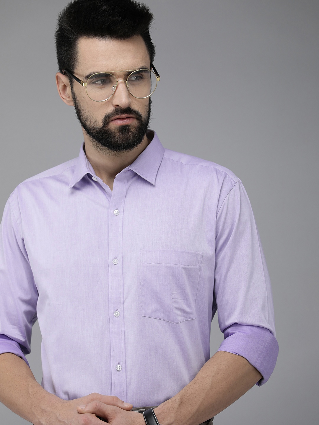 

Park Avenue Men Purple Slim Fit Formal Shirt