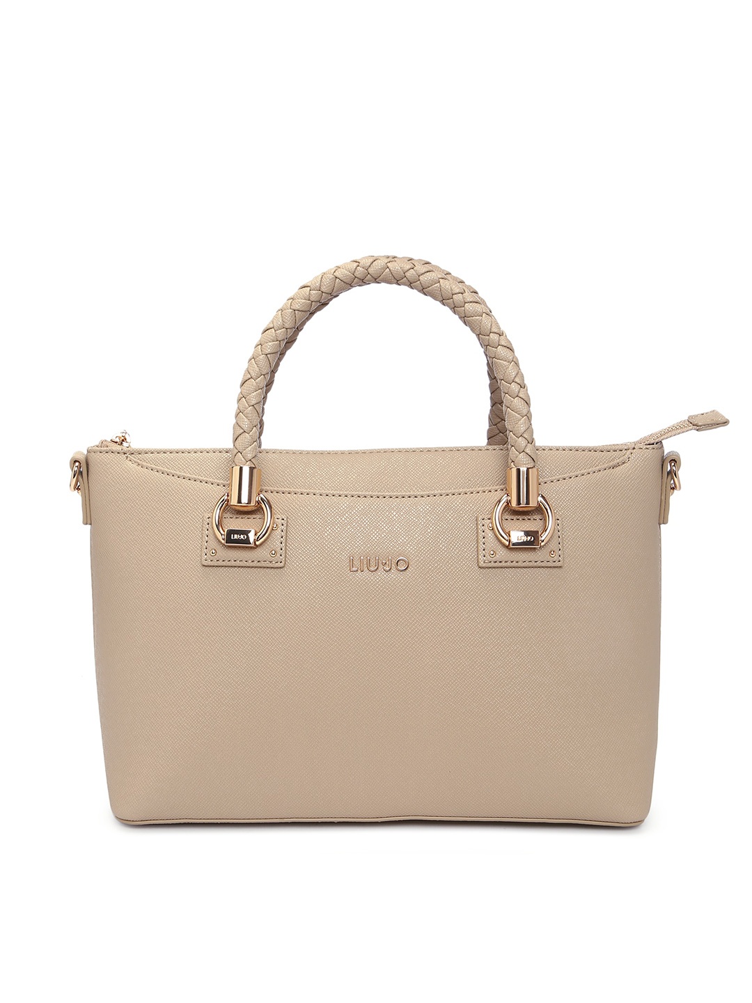 

LIU JO Tan Leather Structured Handheld Bag