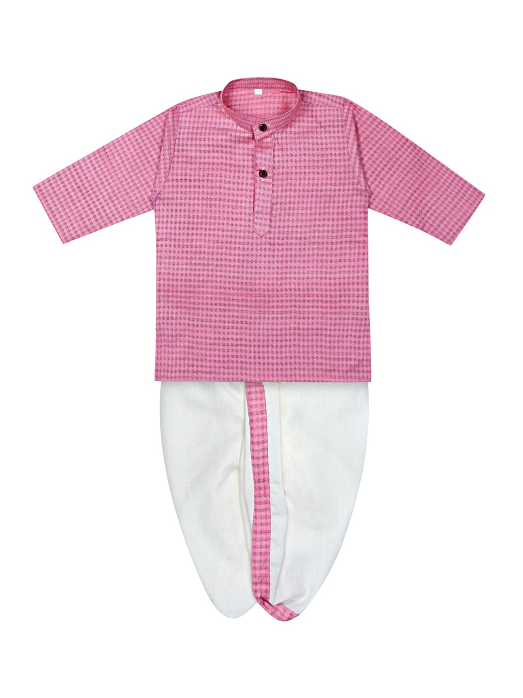 

Superminis Boys Pink Pure Cotton Kurta with Dhoti Pants