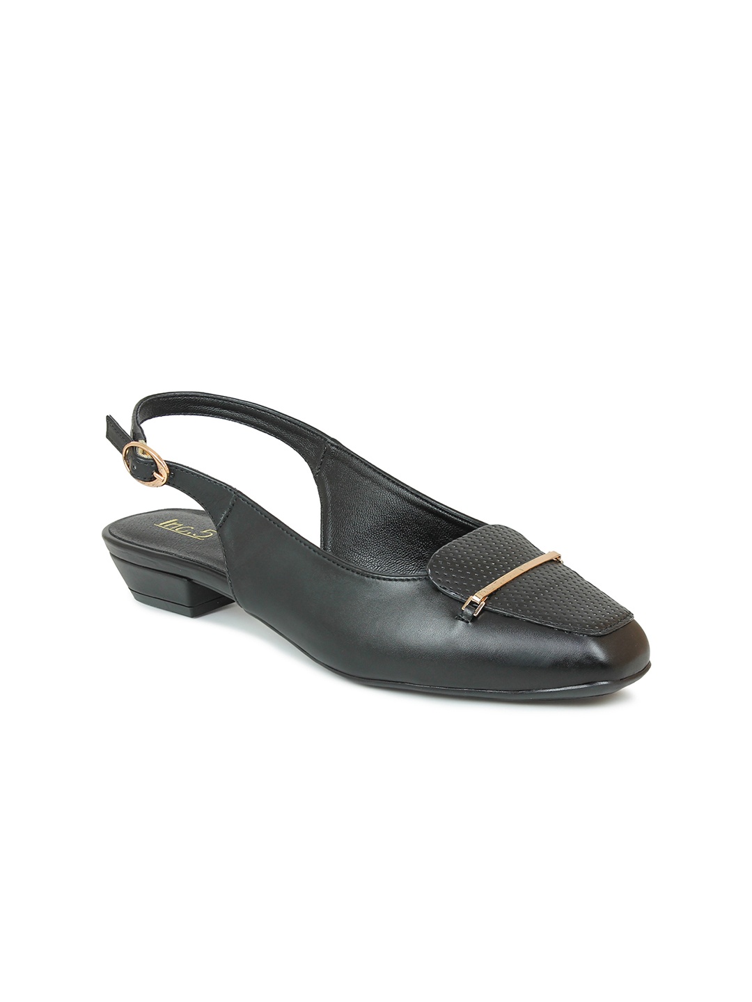 

Inc 5 Black Textured Block Mules