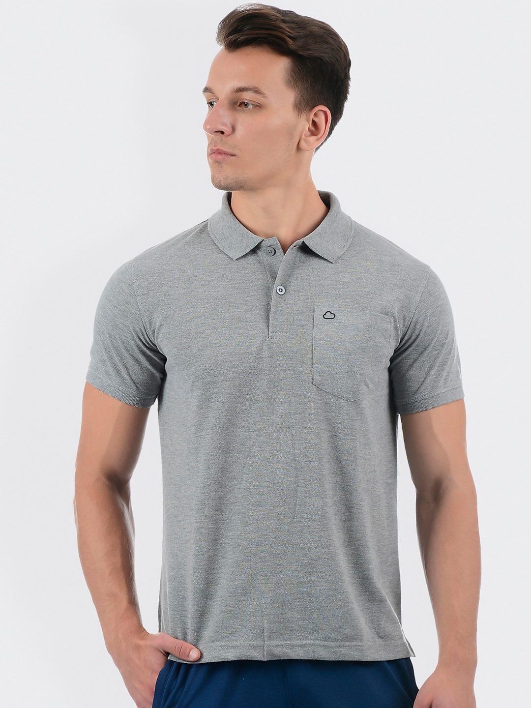 

Sweet Dreams Men Grey Solid T-shirt