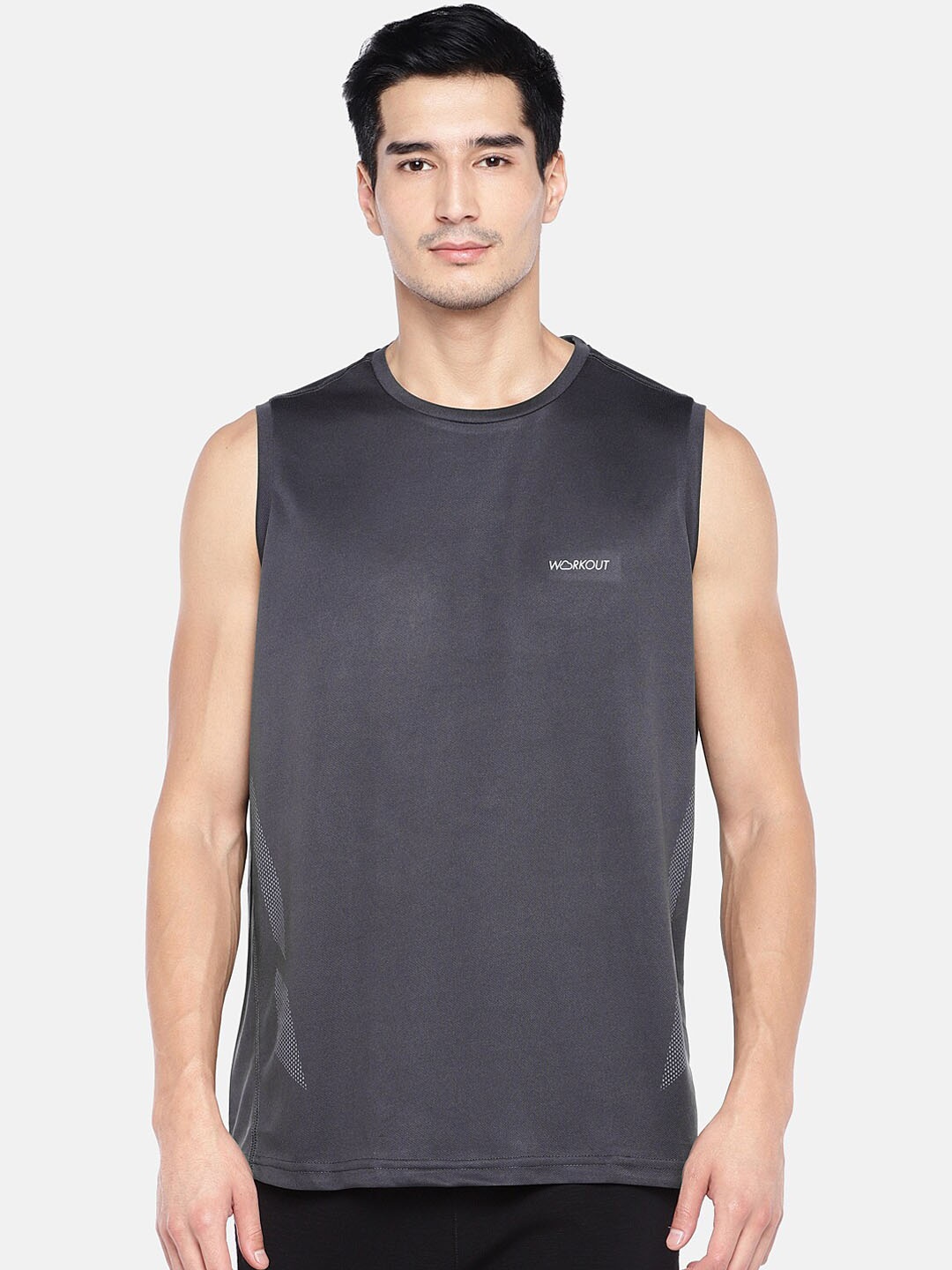 

Sweet Dreams Men Grey Solid Cotton Tshirts