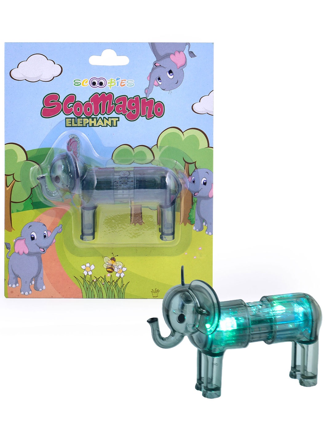 

SCOOBIES Kids Grey Colour Changing Scoomagno Elephant
