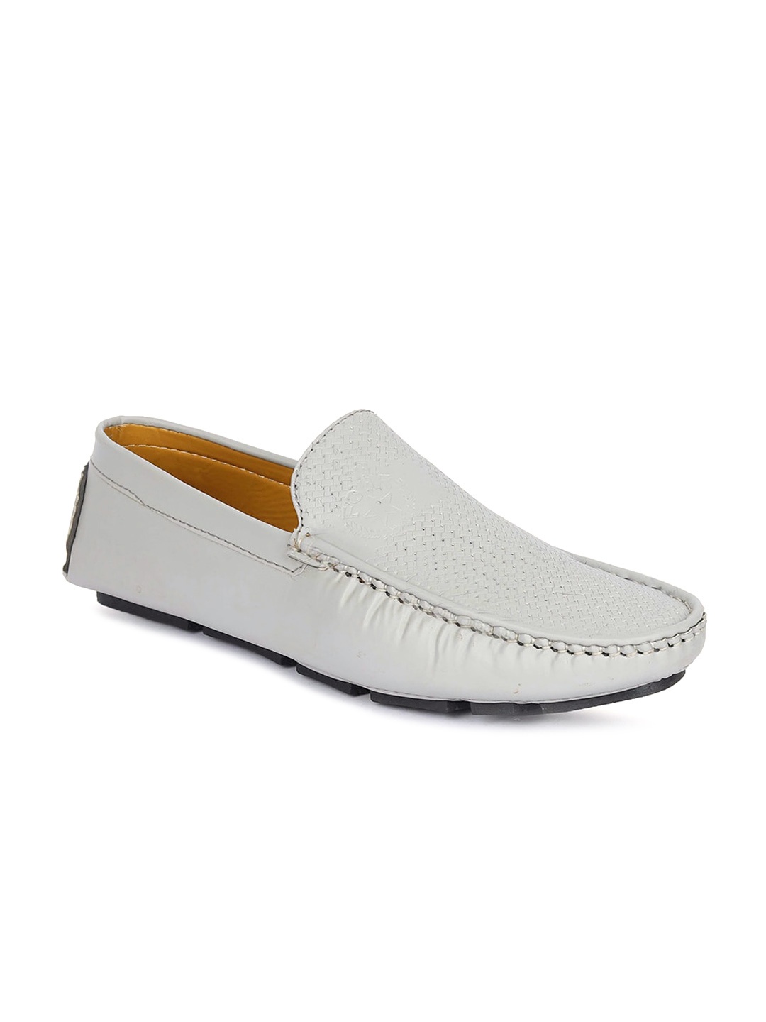 

FOUR STAR TRUCK SALES Men Grey Textured Loafers