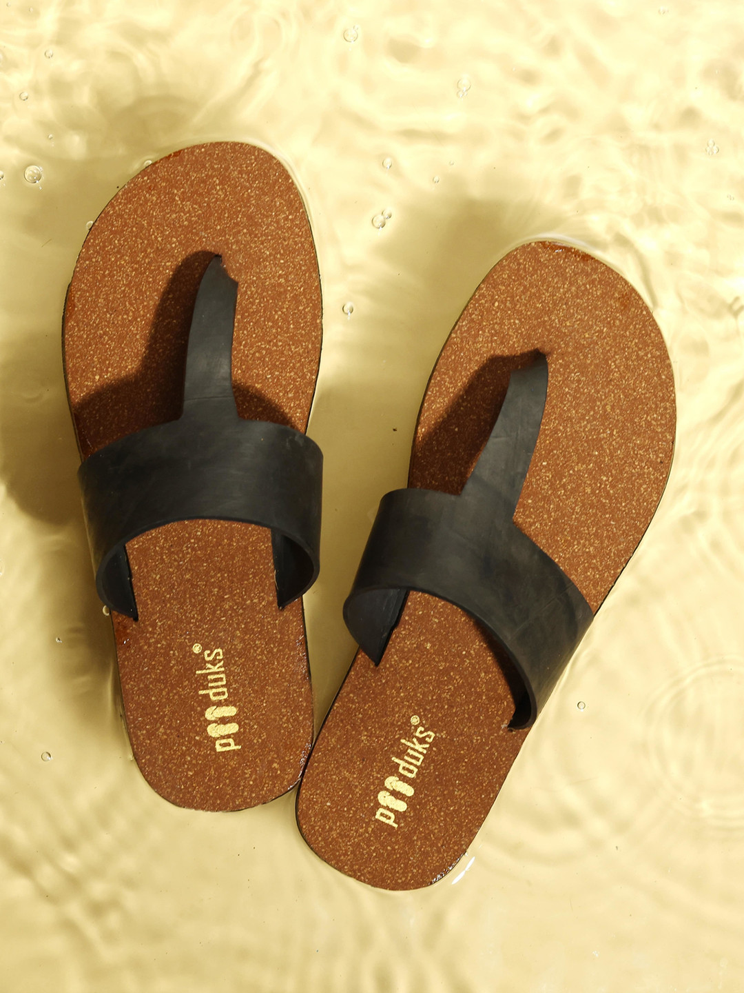 

Paaduks Men Black Open Toe Flats