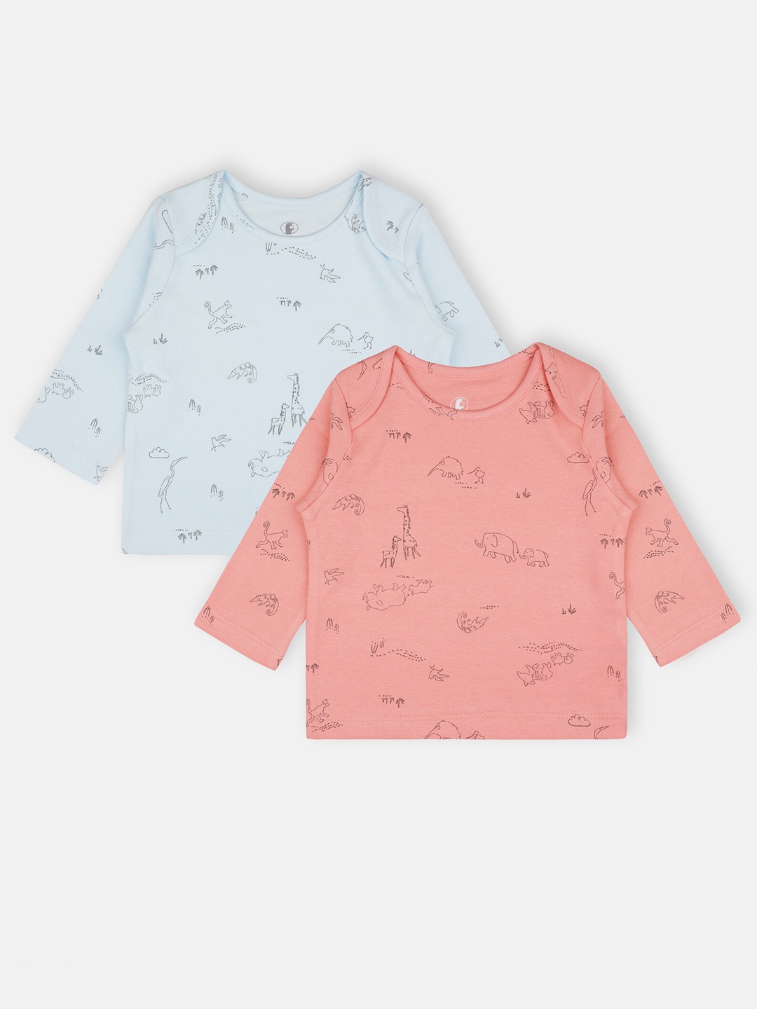 

Babysafe Boys Blue & Pink Pack of 2 Printed T-shirt