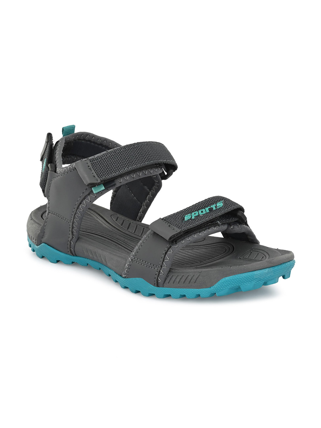 

Prolific Men Grey Solid Sports Sandals