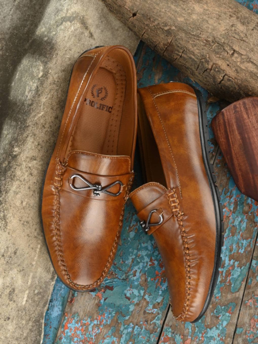 

Prolific Men Tan Solid Loafers