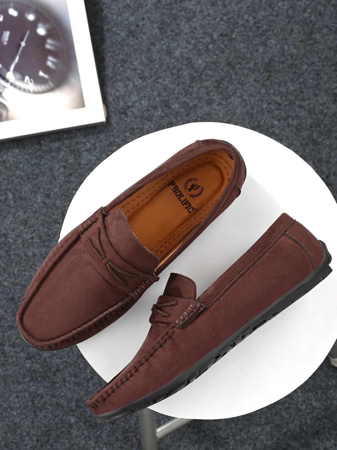 

Prolific Men Brown Solid Loafers