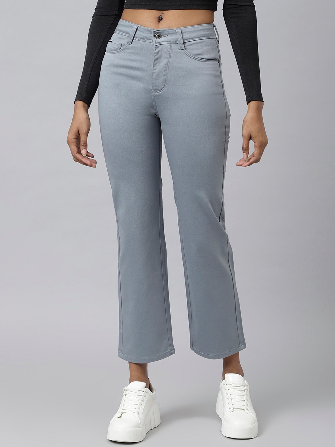 

Code 61 Women Grey High-Rise Stretchable Jeans