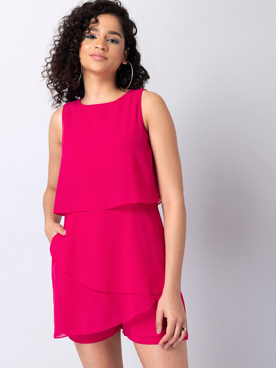 

FabAlley Women Pink Playsuit