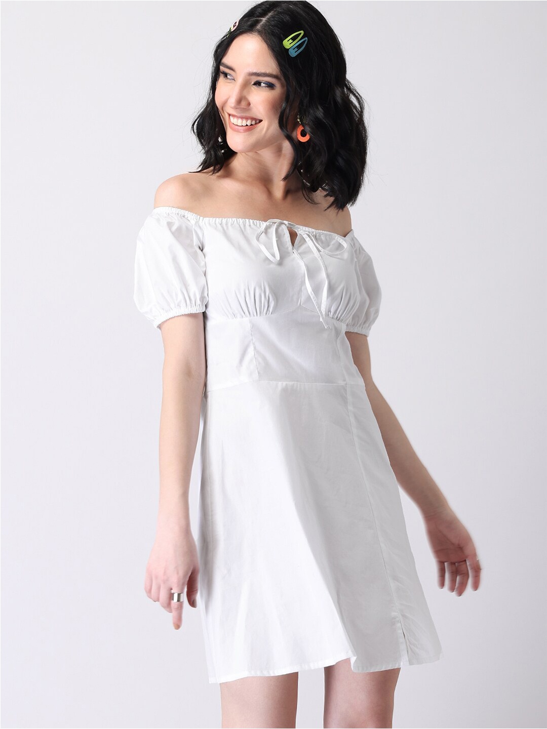 

FabAlley Women White Off-Shoulder Dress