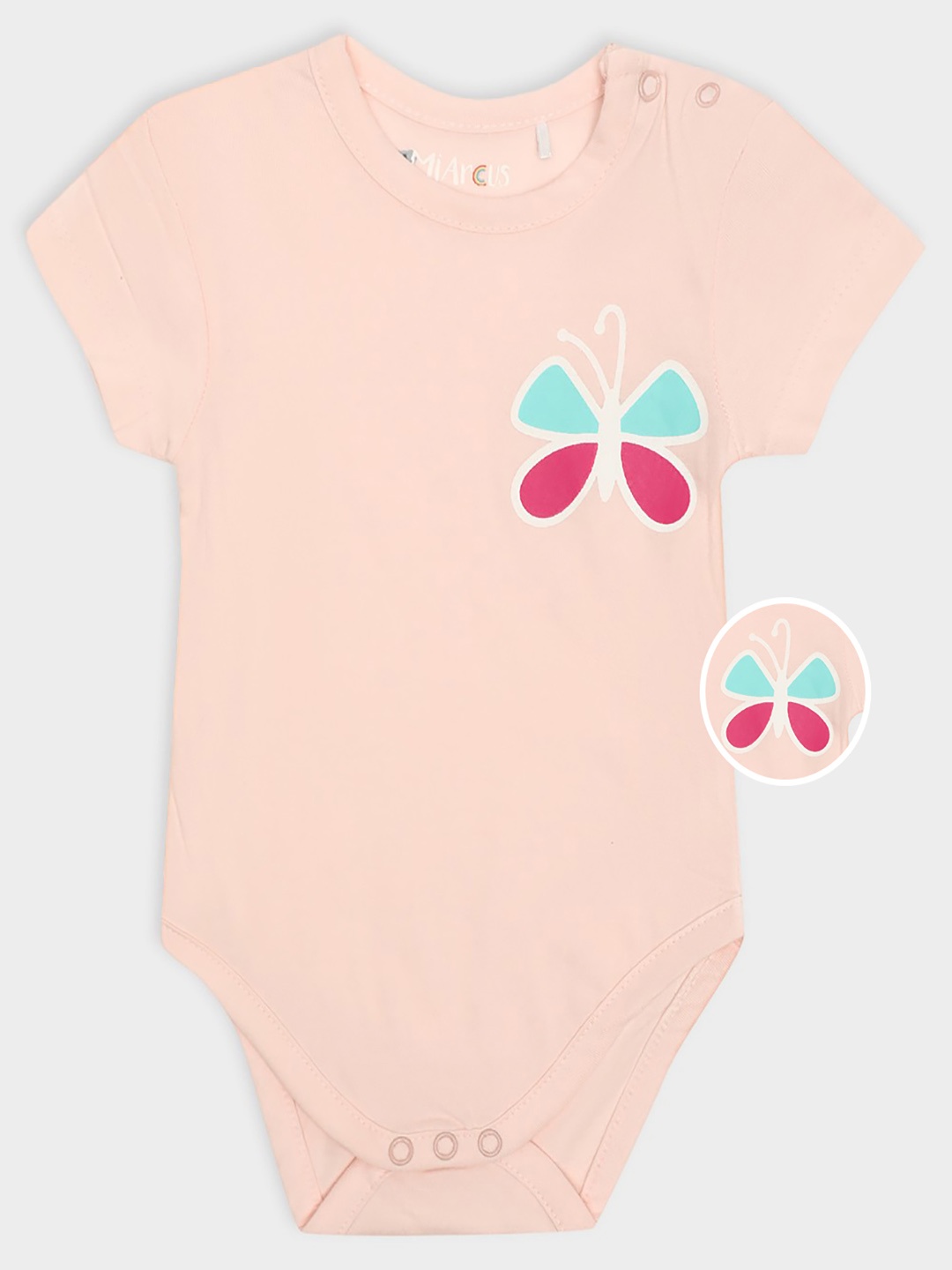 

MiArcus Pink Butterfly Print Bodysuit