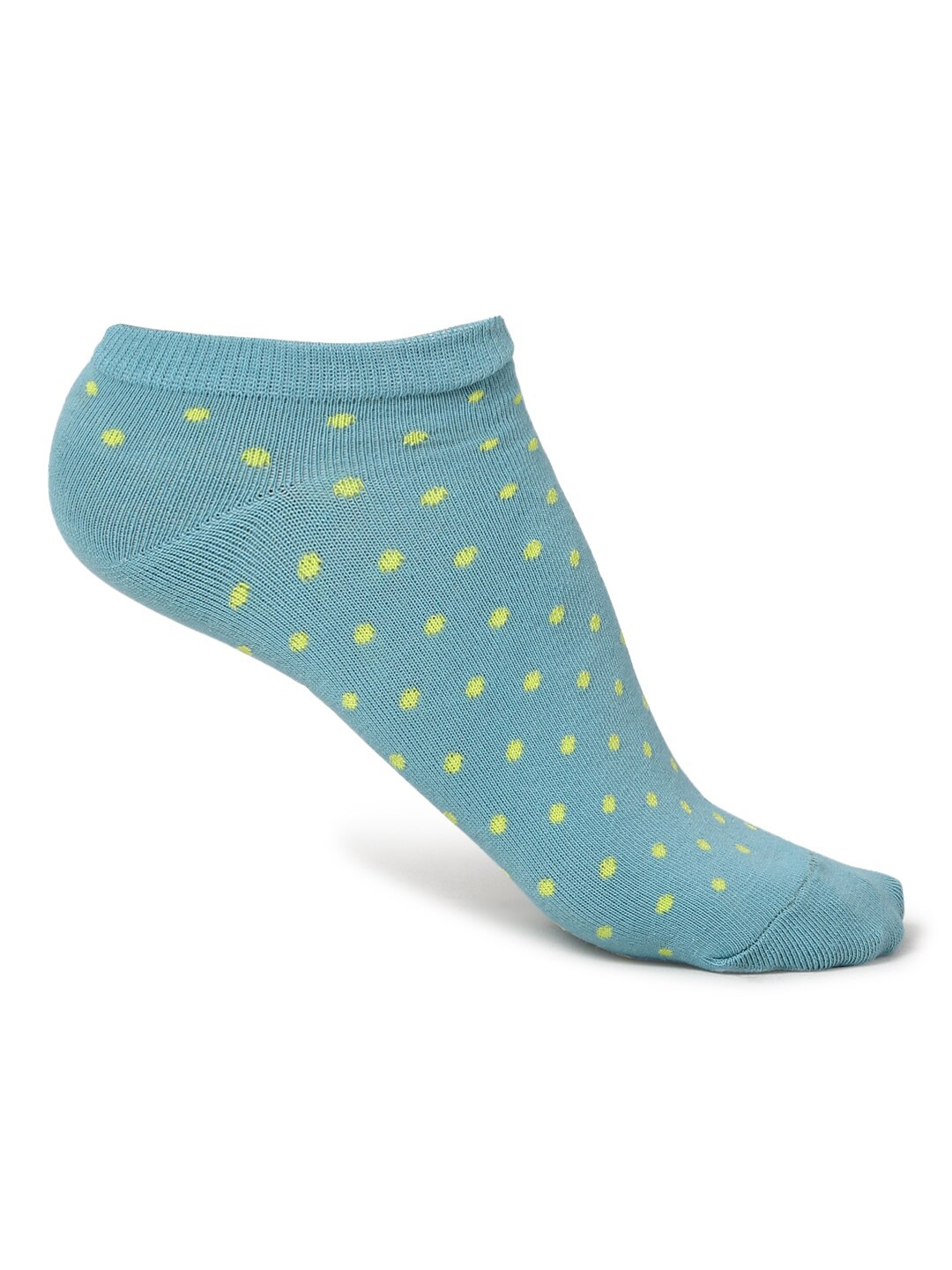 

FOREVER 21 Women Blue & Yellow Patterned Ankle-Length Socks