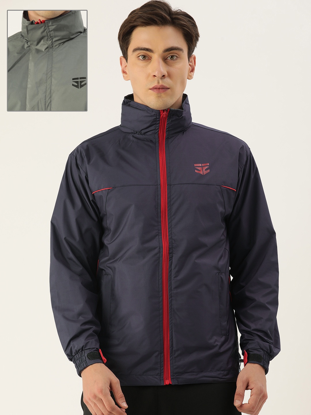 

Sports52 wear Men Reversible Rain Jacket, Purple