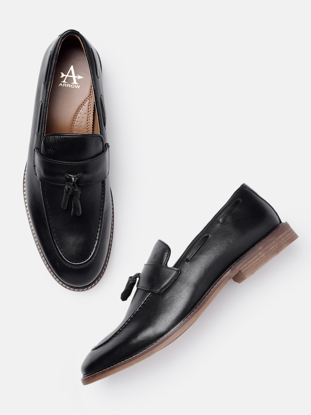 

Arrow Men Black ROME Solid Formal Loafers