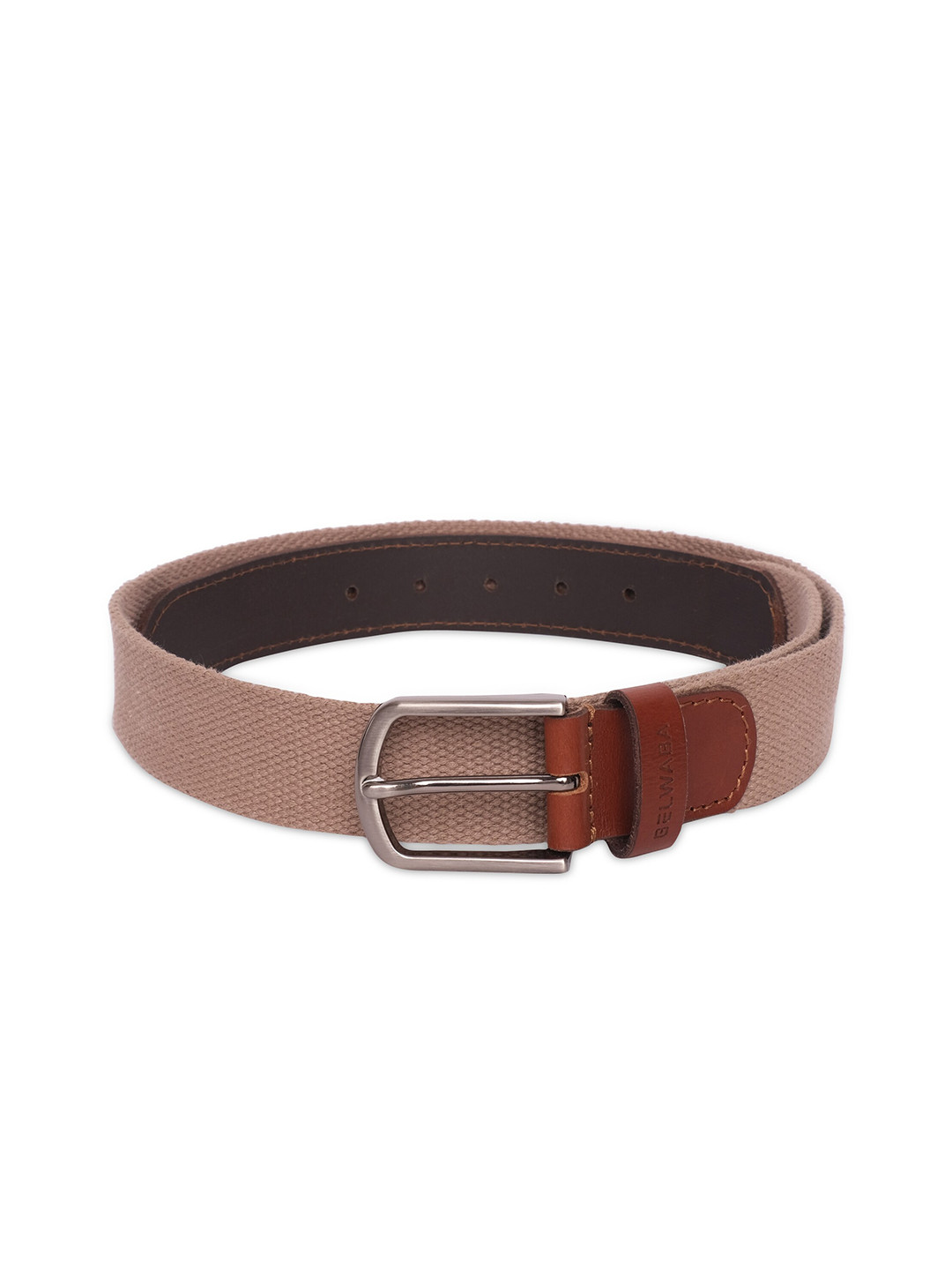 

Belwaba Men Beige Leather Belt