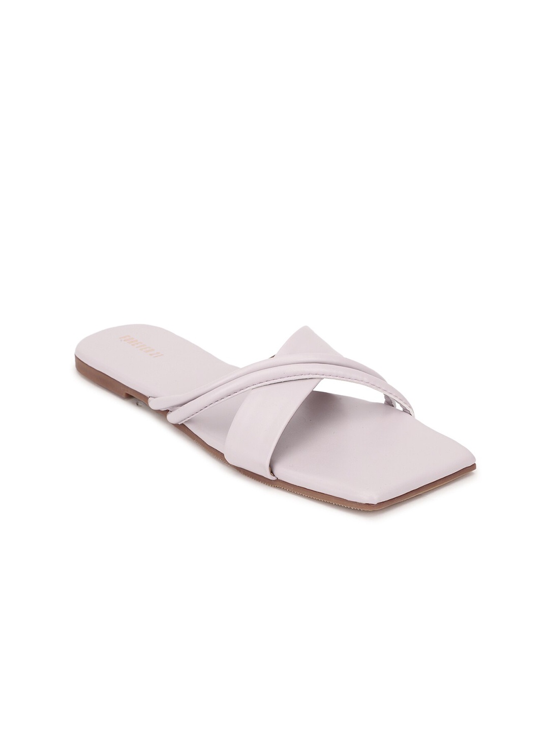 

FOREVER 21 Women Purple Solid Open Toe Flats