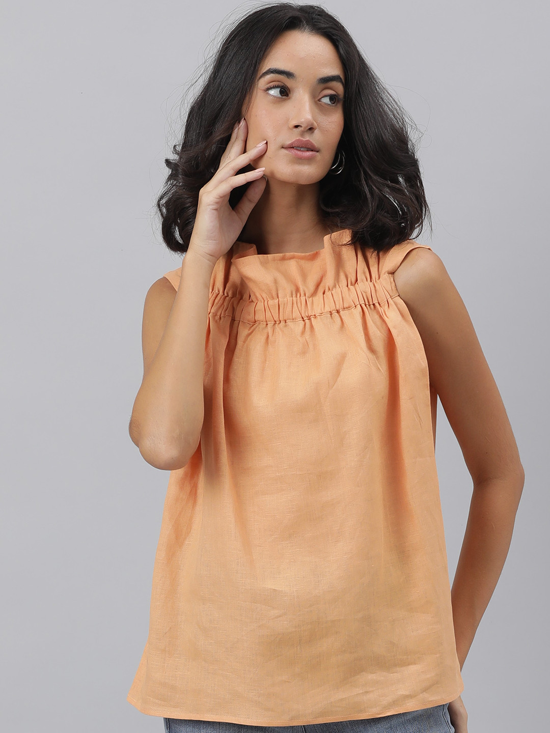 

RAREISM Women Orange Solid Top