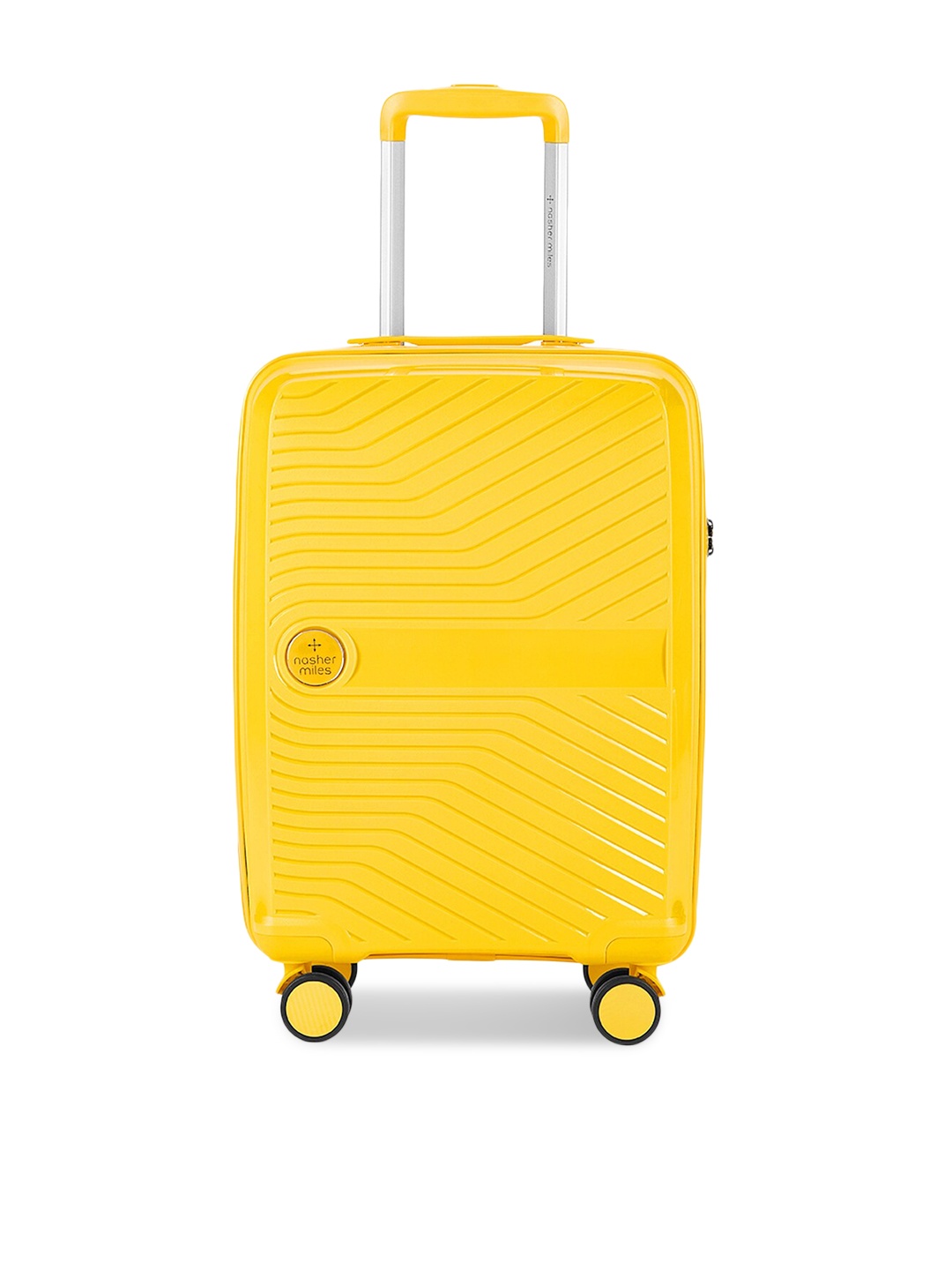 

Nasher Miles Yellow Textured Hard Sided Cabin Trolley Suitcase