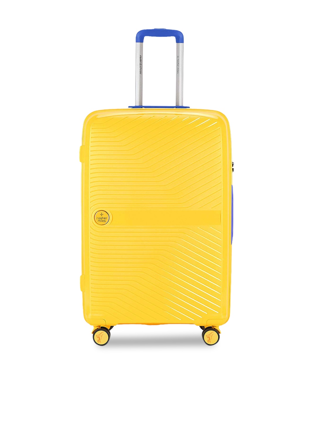 

Nasher Miles Yellow Solid Hard-Sided Large Trolley Bag