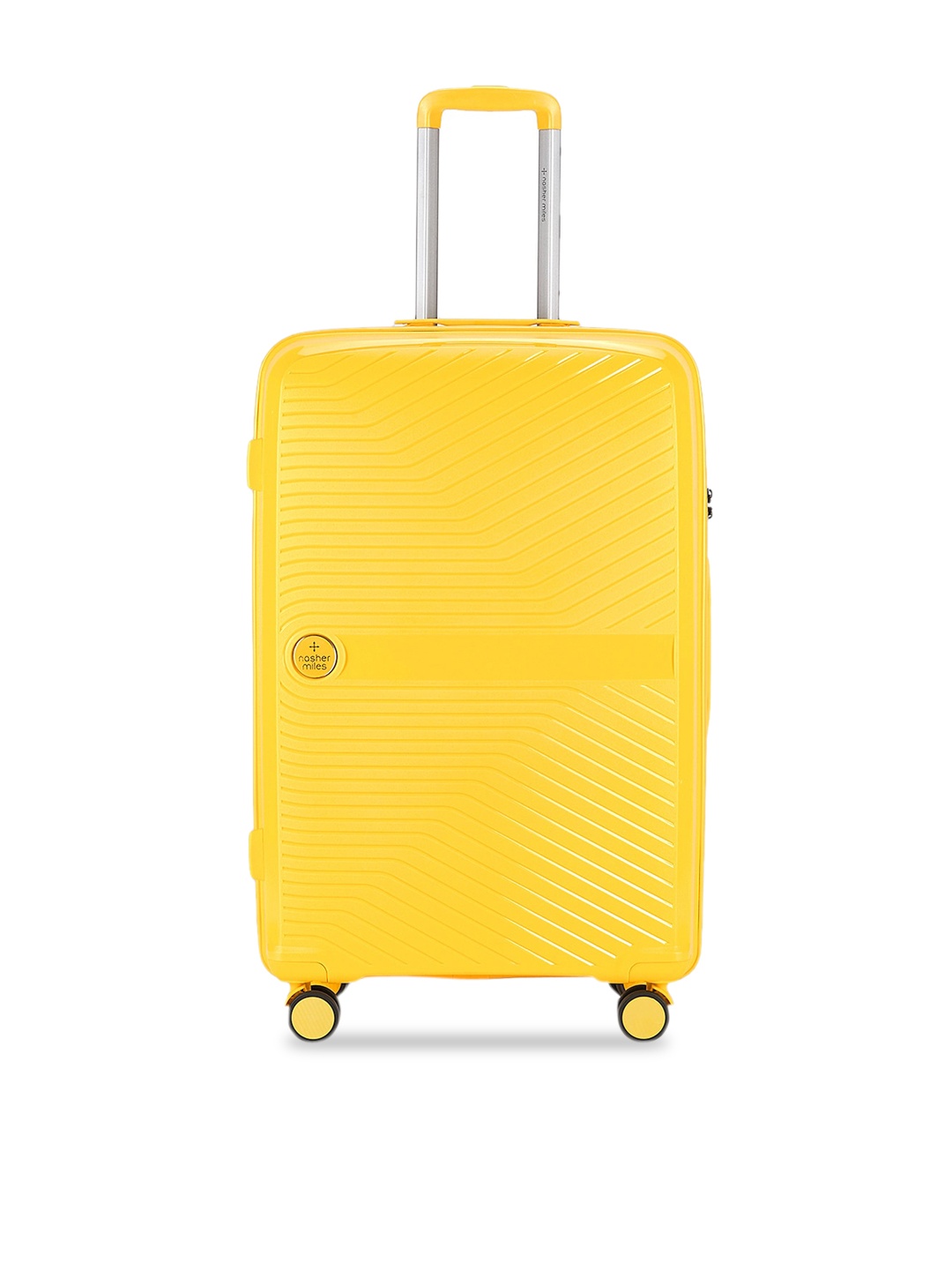 

Nasher Miles Yellow Solid Hard-Sided Large Trolley Suitcase