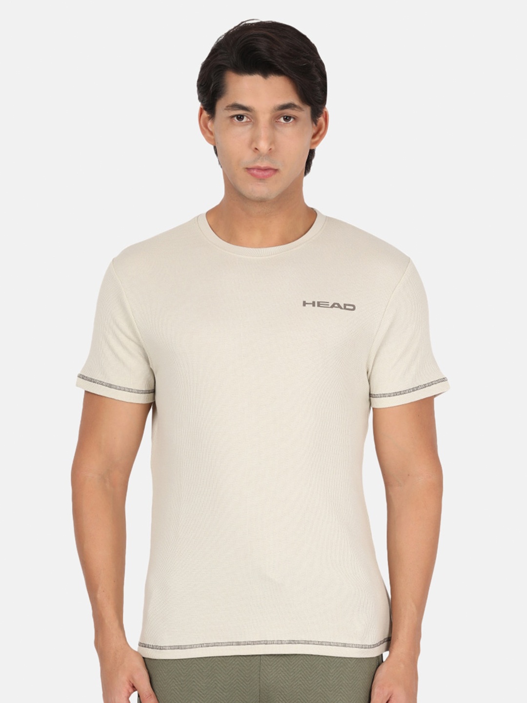 

Head Men Off White Slim Fit Outdoor T-shirt