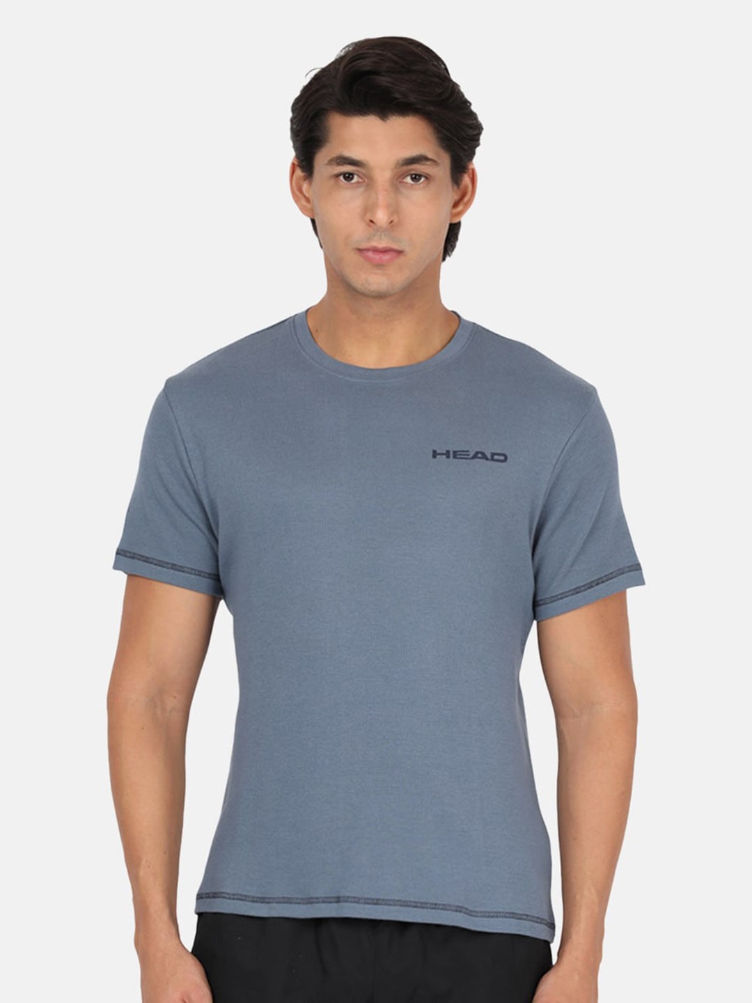 

Head Men Blue Slim-Fit Sports Polo Cotton T-shirt
