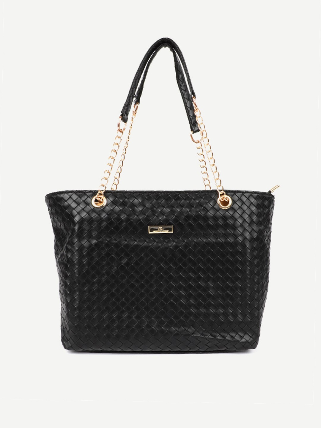 

Carlton London Black Structured & Quilted Shoulder Bag