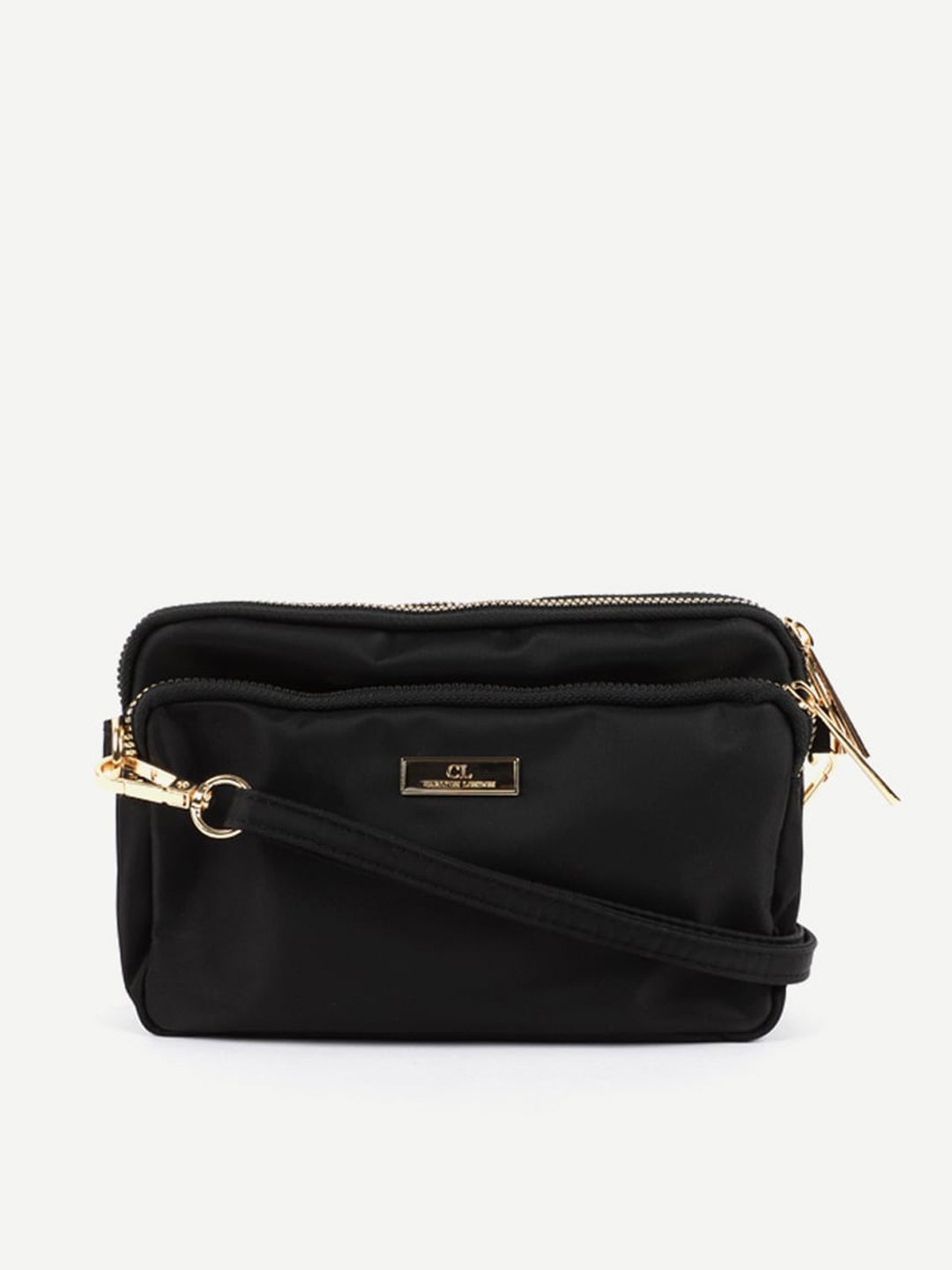 

Carlton London Black Structured Sling Bag