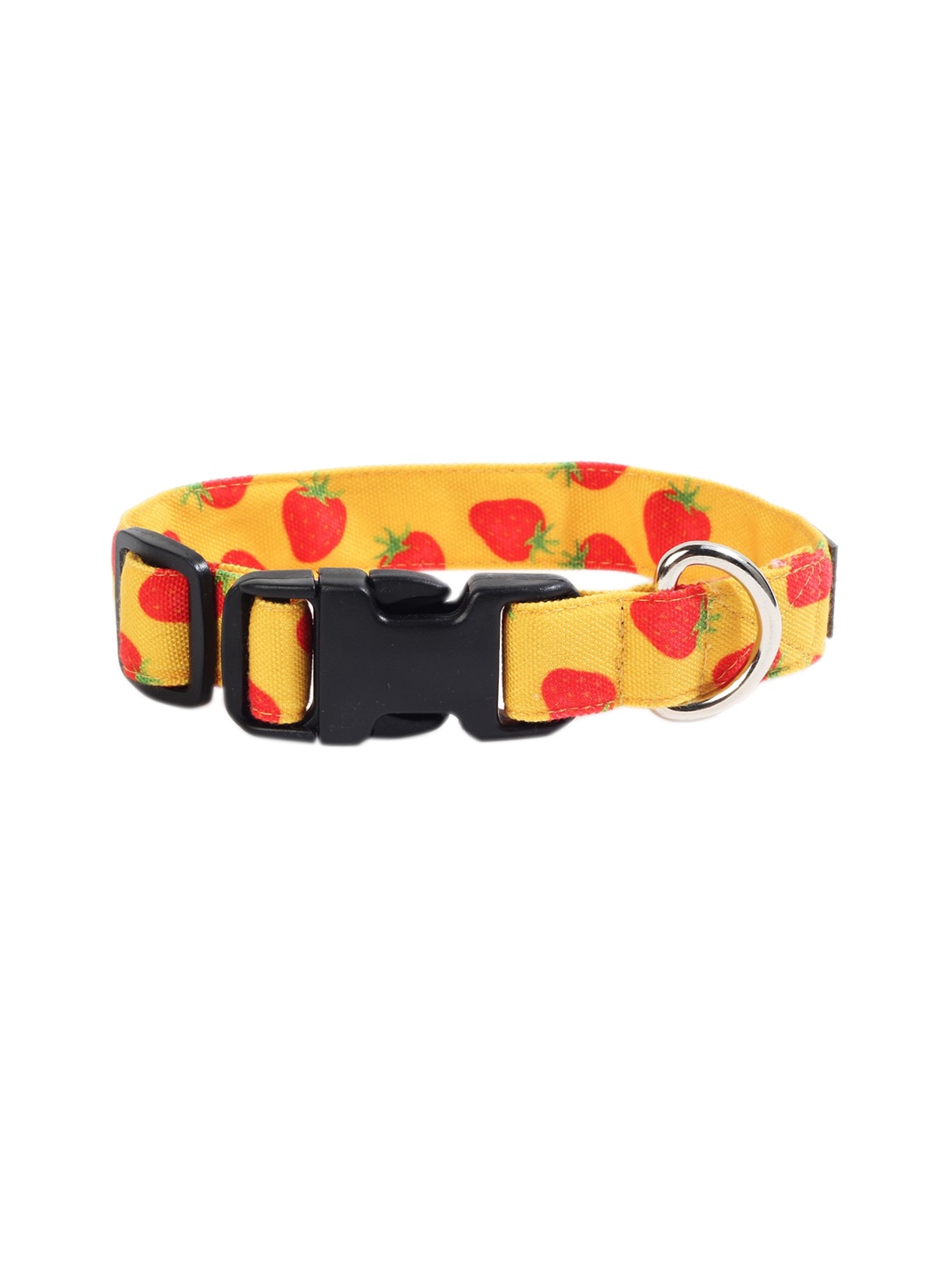 

LANA PAWS Yellow & Red Strawberry Printed Pet Collars