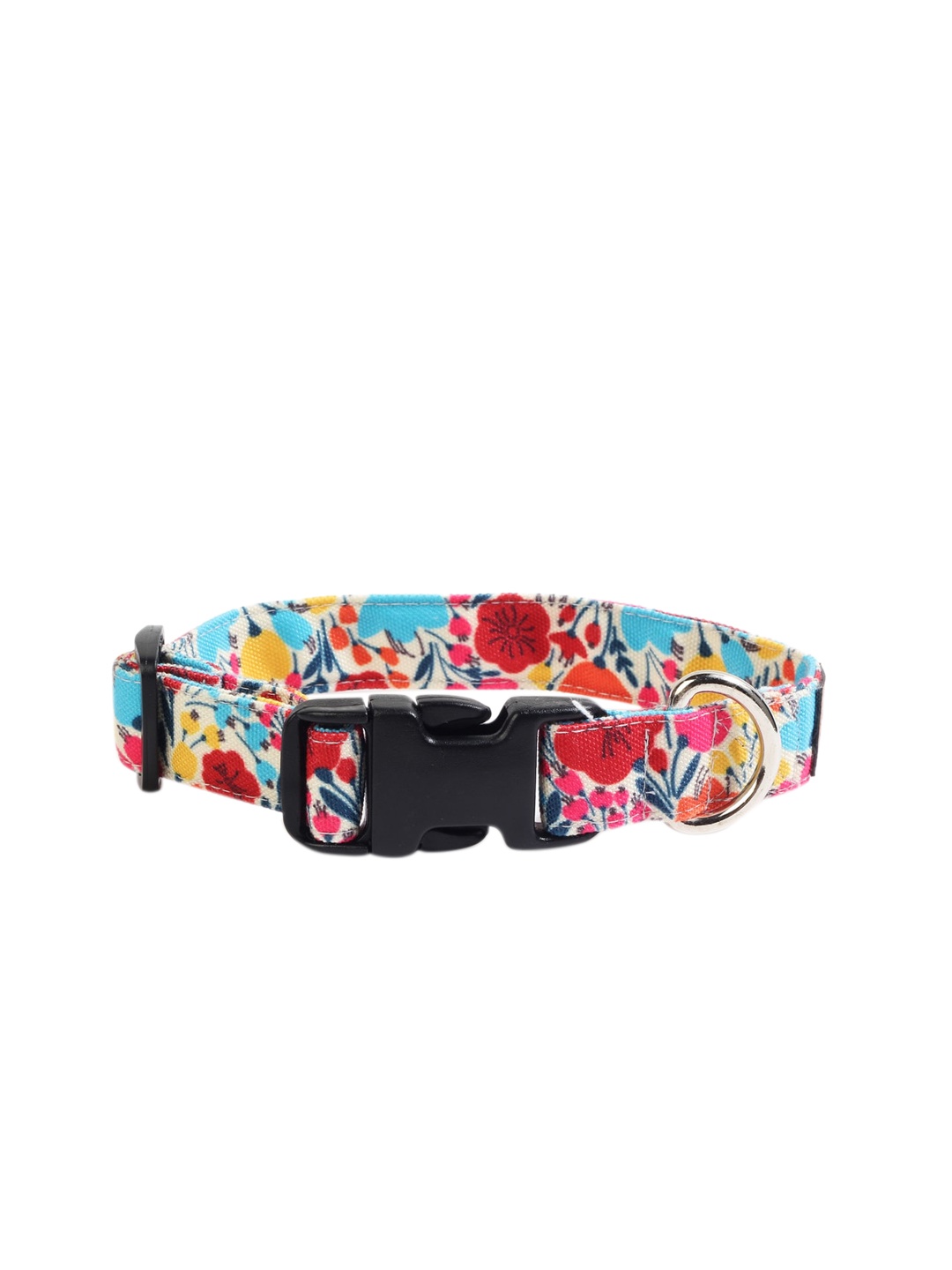 

LANA PAWS Blue & Yellow Self-Design Dog Collar