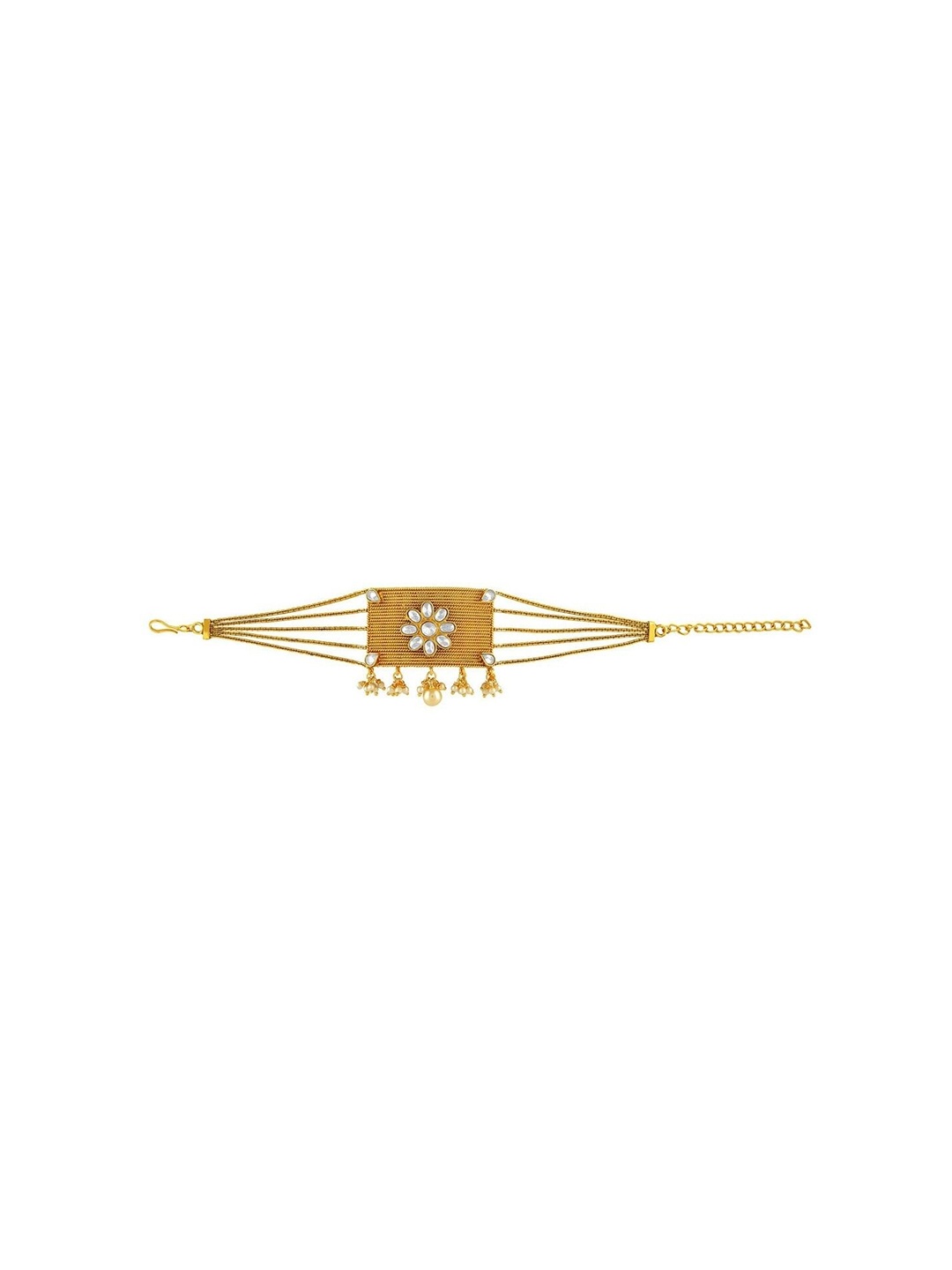 

AccessHer Women Gold-Plated Brass Kundan Armlet Bracelet