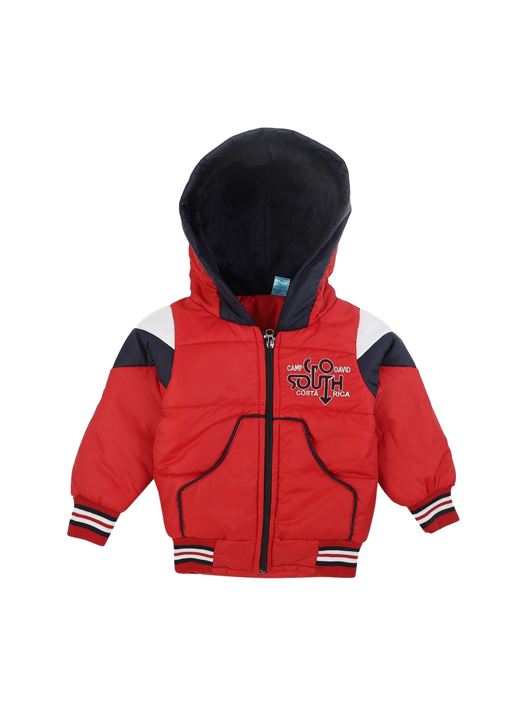 

V-Mart Kids Fuchsia & White Colourblocked Lightweight Bomber Jacket