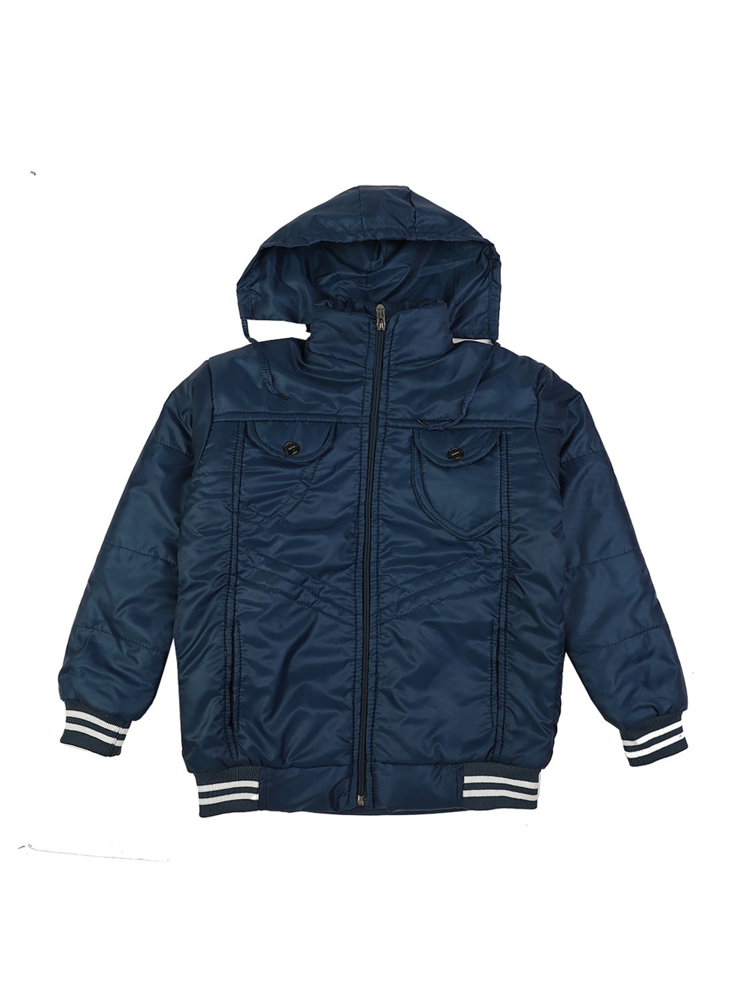 

V-Mart Boys Blue Lightweight Bomber with Patchwork Jacket