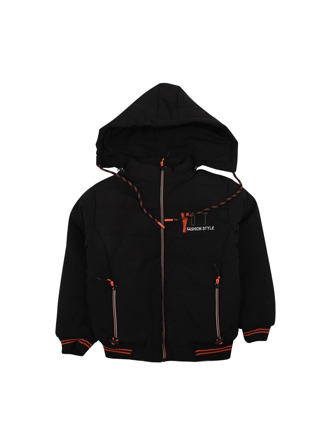 

V-Mart Boys Black Hooded Lightweight Bomber Jacket