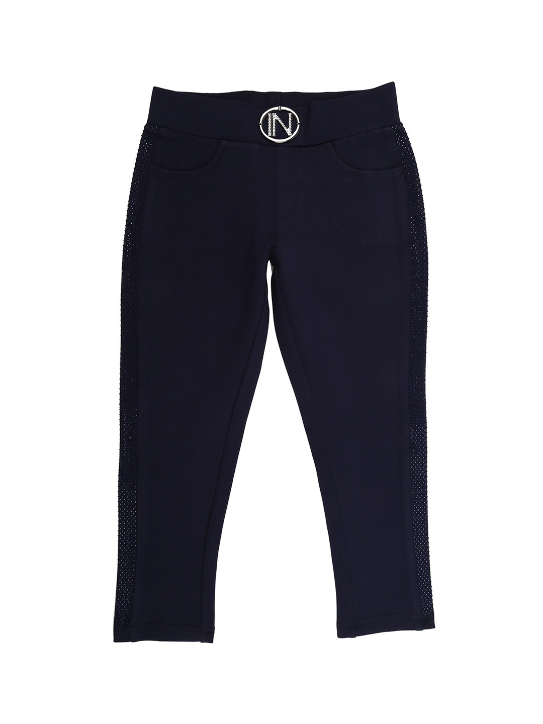 

V-Mart Girls Solid Navy Blue Solid Leggings