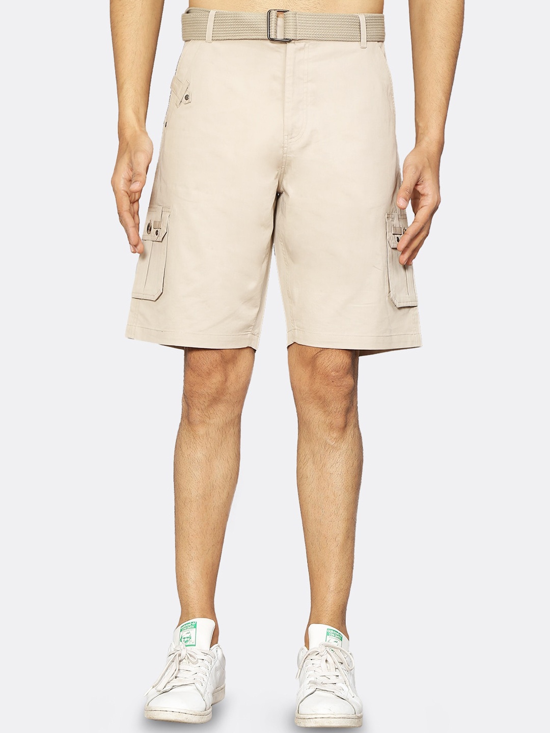 

IX IMPRESSION Men Beige Outdoor Cargo Shorts