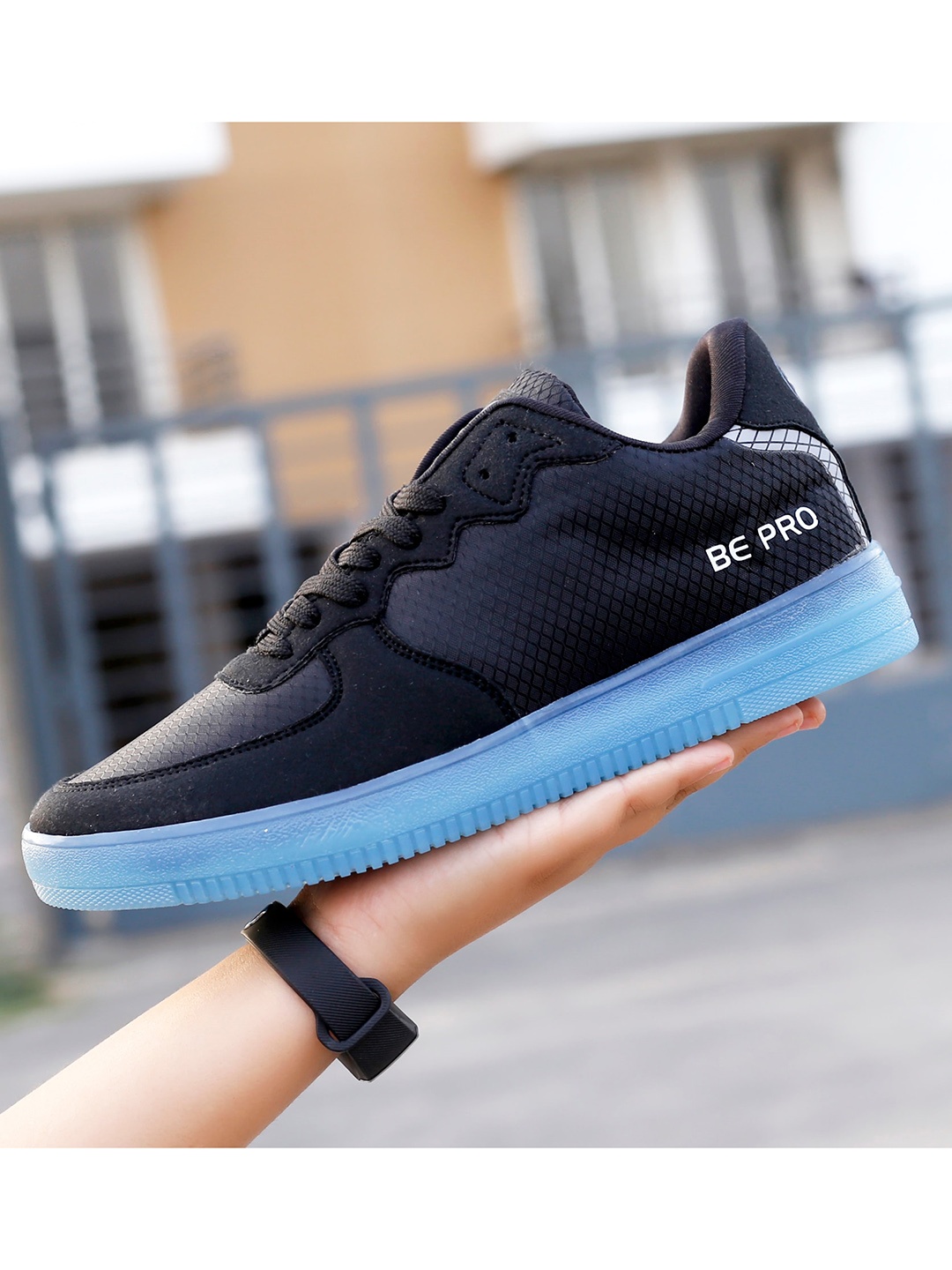 

bacca bucci Men Black Perforations Sneakers