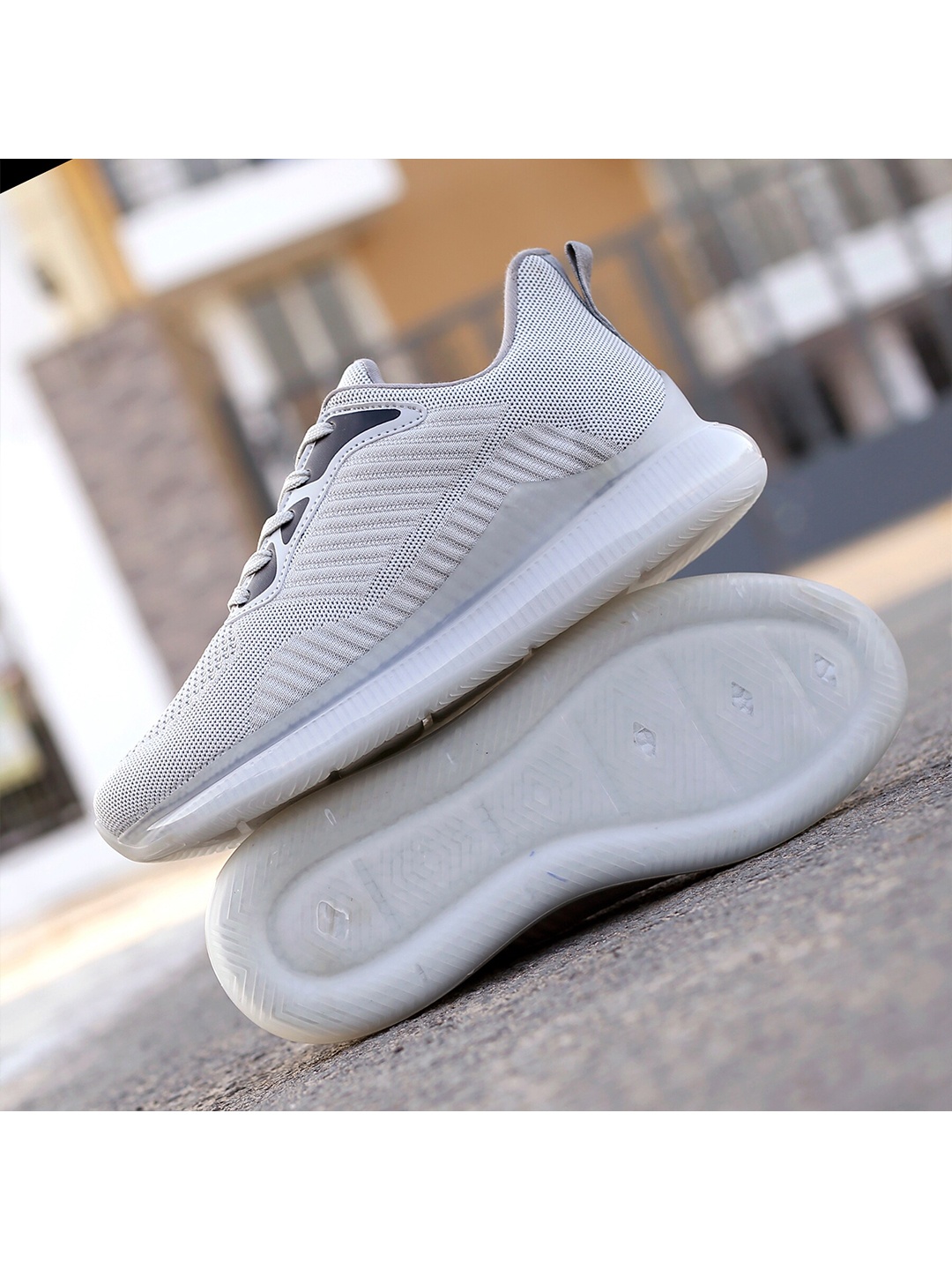 

bacca bucci Men Grey Mesh Training or Gym Non-Marking Shoes