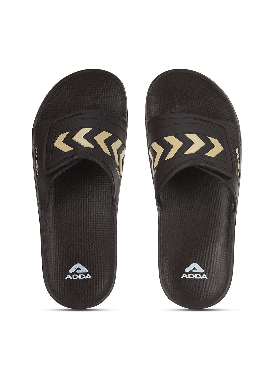 

Adda Men Brown & Beige Rubber Sliders