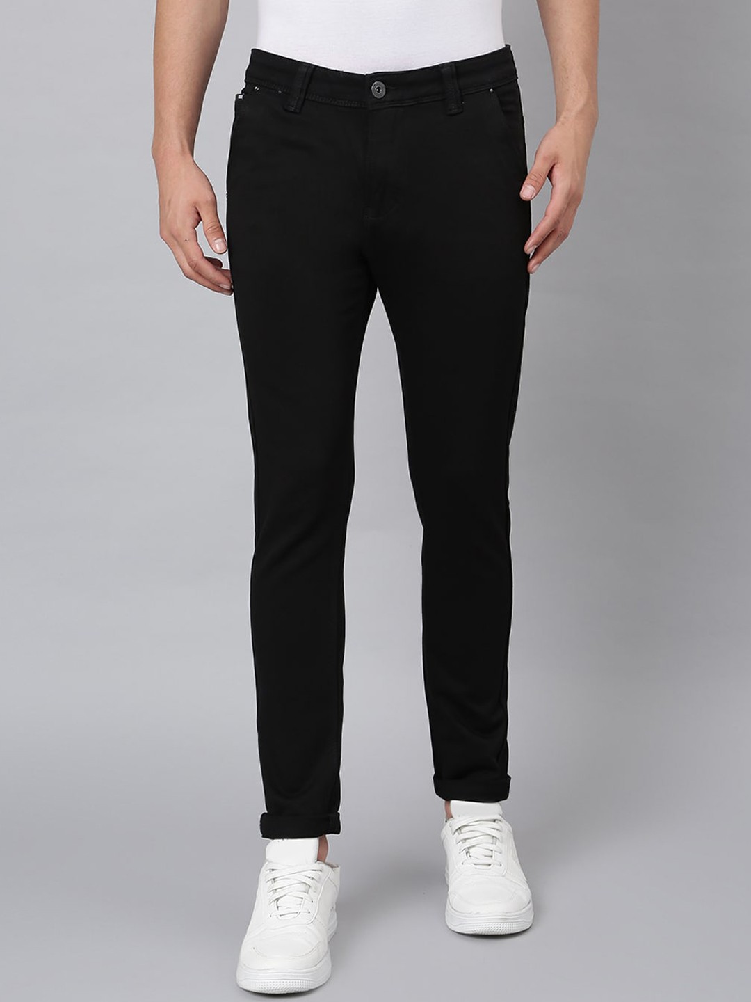 

Code 61 Men Black Skinny Fit Low-Rise Stretchable Jeans