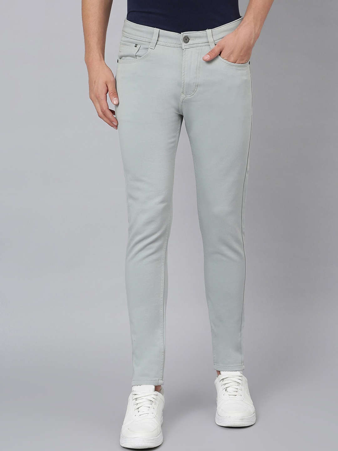 

Code 61 Men Sea Green Skinny Fit Low-Rise Stretchable Jeans